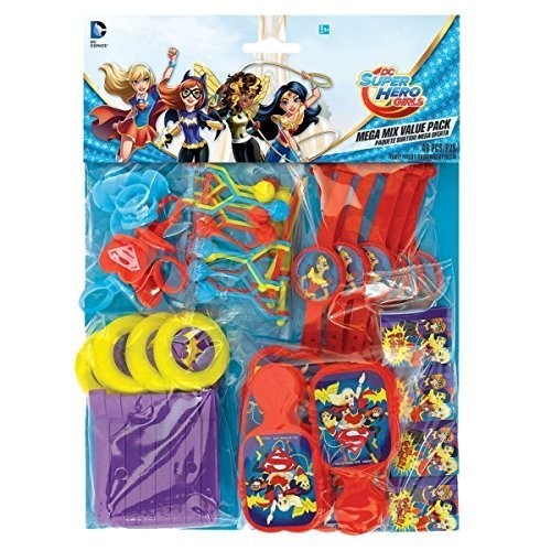 DC Super Hero Girls Wonder Woman Supergirl Batgirl Party Value Favour Pack - 48 themed items by DC Superhero Girls