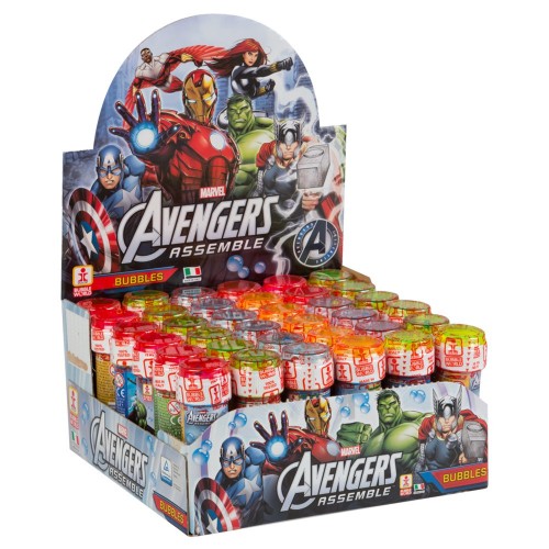 Bolle di sapone Avengers - Confezione da 36 flaconi