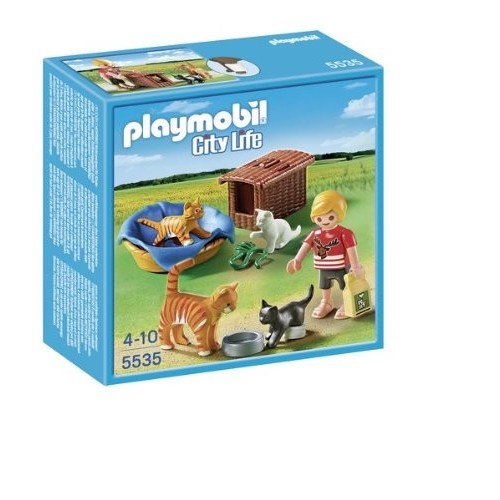 Playmobil - Famigliola di Gattini con Cuccia