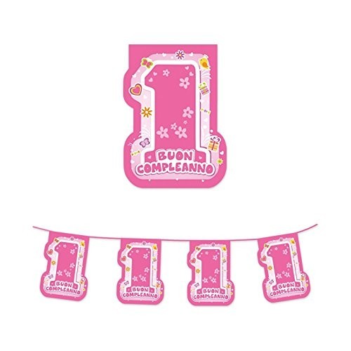 Festone rosa primo compleanno One Pink