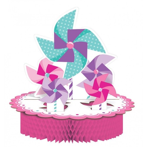 Centrotavola Girandola rosa 1° compleanno