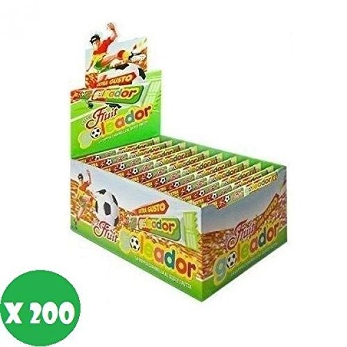 Box con 200 doppie caramelle Goleador gusto frutta Mix
