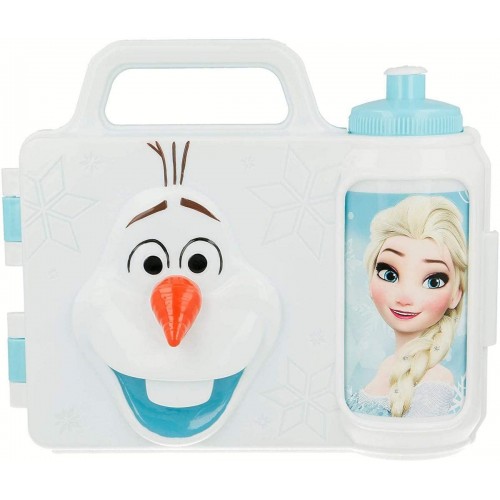 Set Pranzo 3D Olaf - Frozen Disney, con borraccia