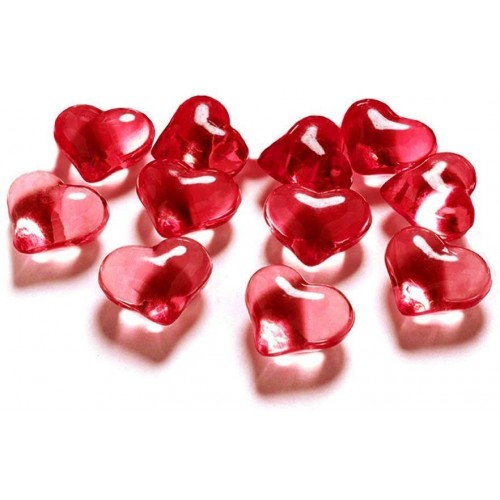 Set 30 Cristalli a forma di cuore - accessorio tavola San Valentino