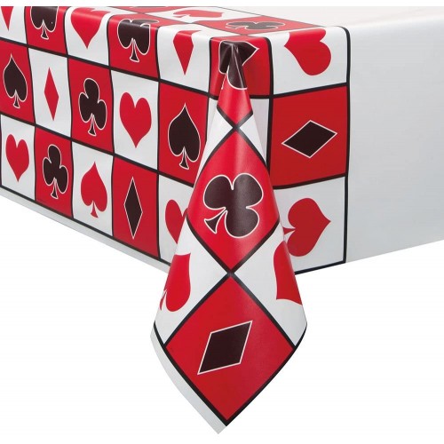 Tovaglia plastificata per feste a tema Poker, Casinò, Las Vegas, in PVC