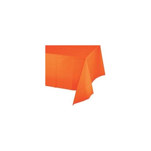 Tovaglia plastificata arancione, in PVC, per feste