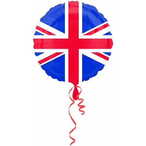 Palloncino tema bandiera Inglese, Gran Bretagna, foil per feste