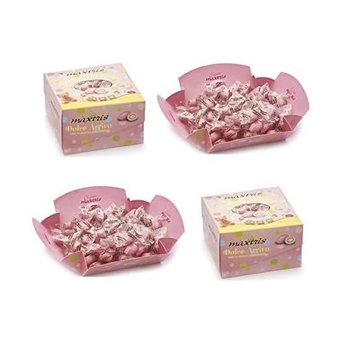 Confetti Dolce Arrivo, rosa, Maxtris, da 2kg, per confettate golose