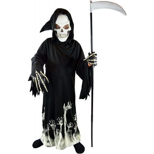 Costume da scheletro di Halloween - Grim Reaper, per bambini
