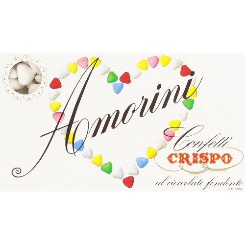 Confetti Amorini Crispo Bianchi, al Cioccolato Fondente , 1 kg