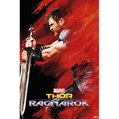 Grupo Erik GPE5218 Poster Thor Ragnarok Thor Red Dust, carta, Multicolore, 91 x 61,5 x 0,1 cm