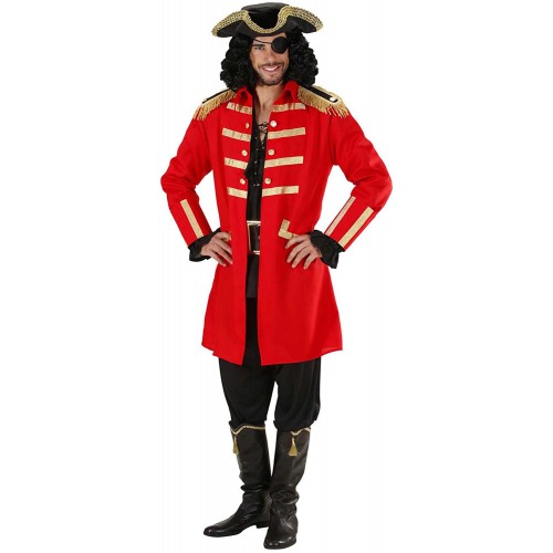 Costume da pirata Barba rossa, con giacca e cappello