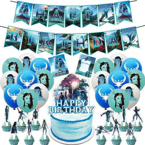 Kit Avatar 2 con inviti compleanno e cupcake torta