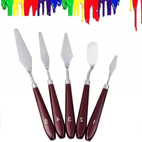 Set da 5 raschietti (coltelli) per vernice in acciaio inossidabile