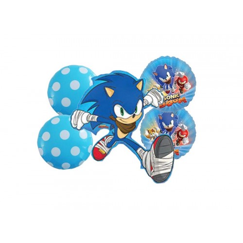 Composizione di palloncini Sonic the Hedgehog