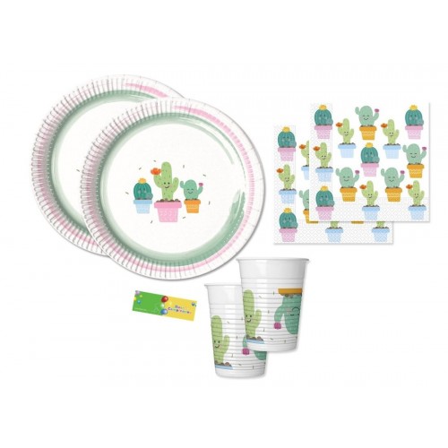 Kit compleanno per 16 bambini tema Cactus Party